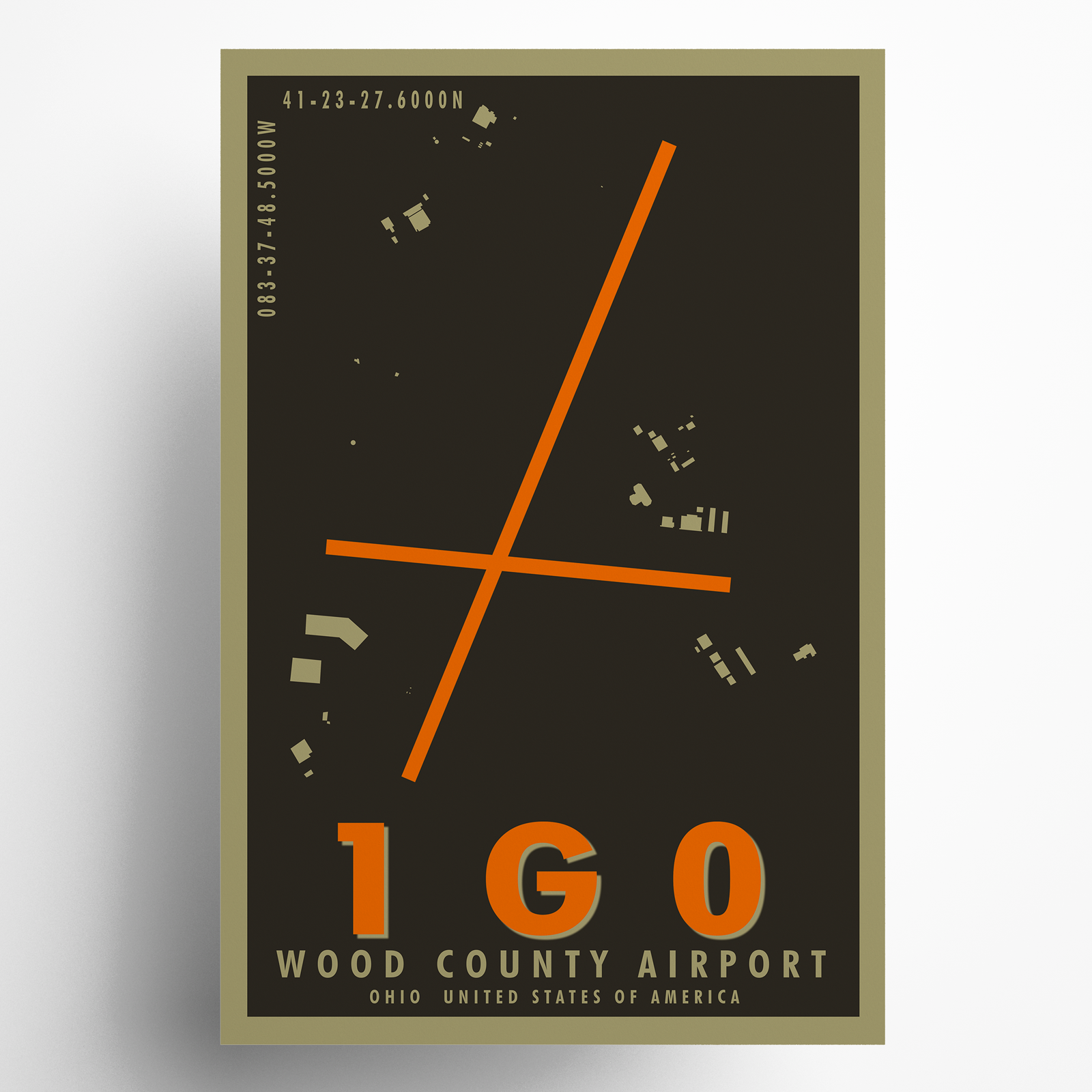 1G0 Wood County Airport Minimalist Art Print