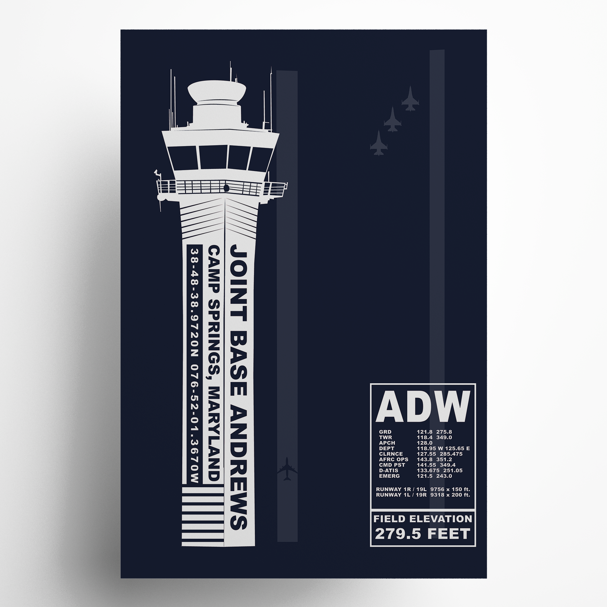 KADW Joint Base Andrews ATC Tower Art Print