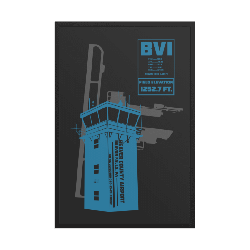 KBVI Beaver County Airport ATC Tower Art Print
