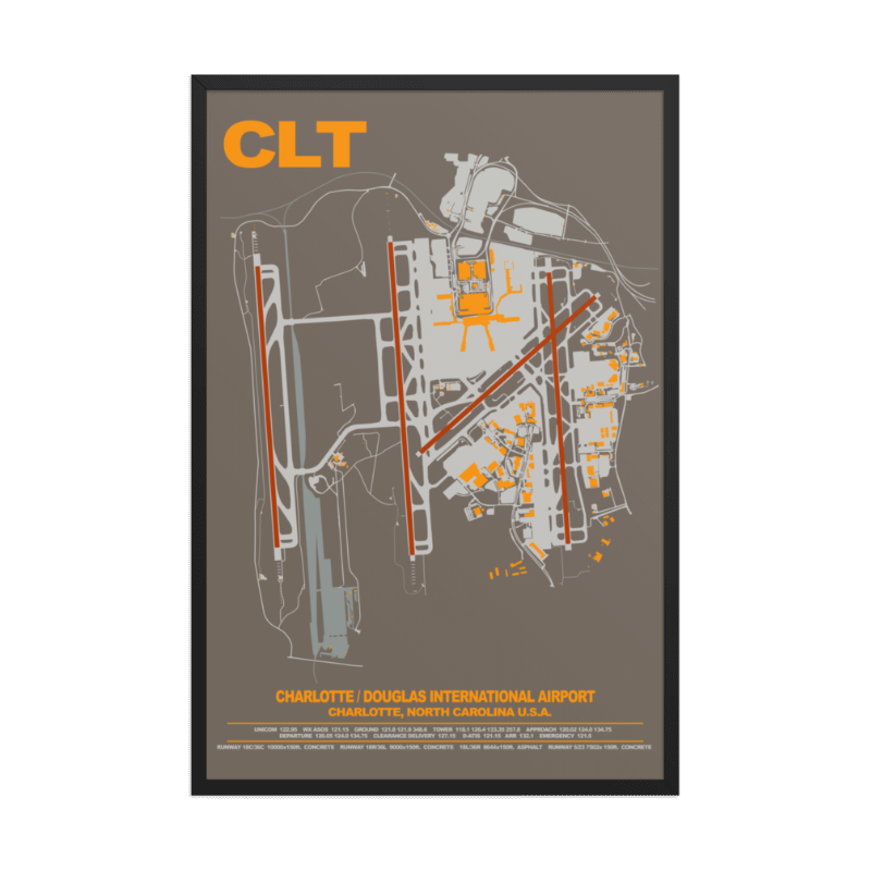 KCLT Charlotte Douglas International Airport Art Print