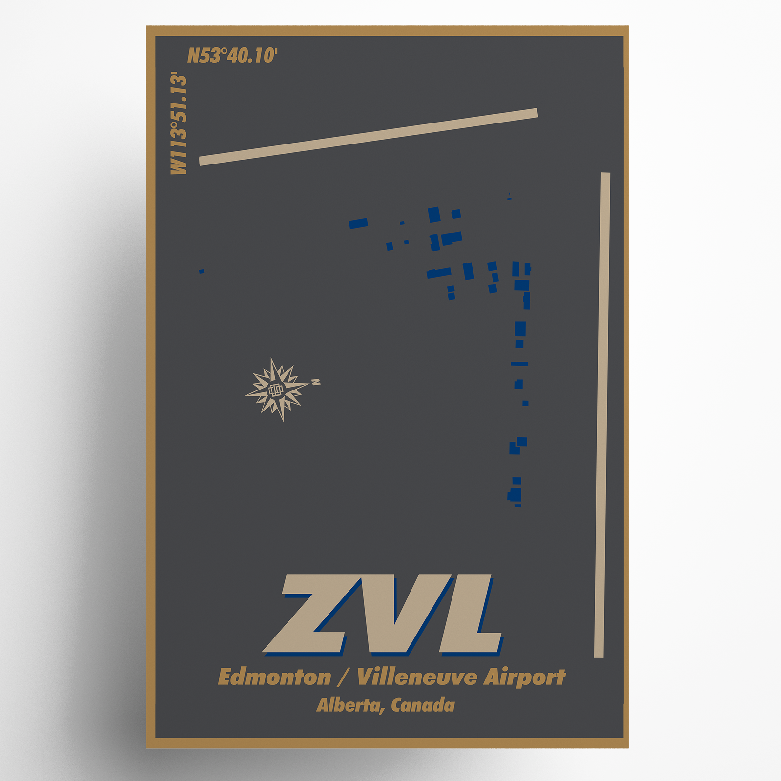CZVL Edmonton Villeneuve Airport Canada Minimalist Art Print