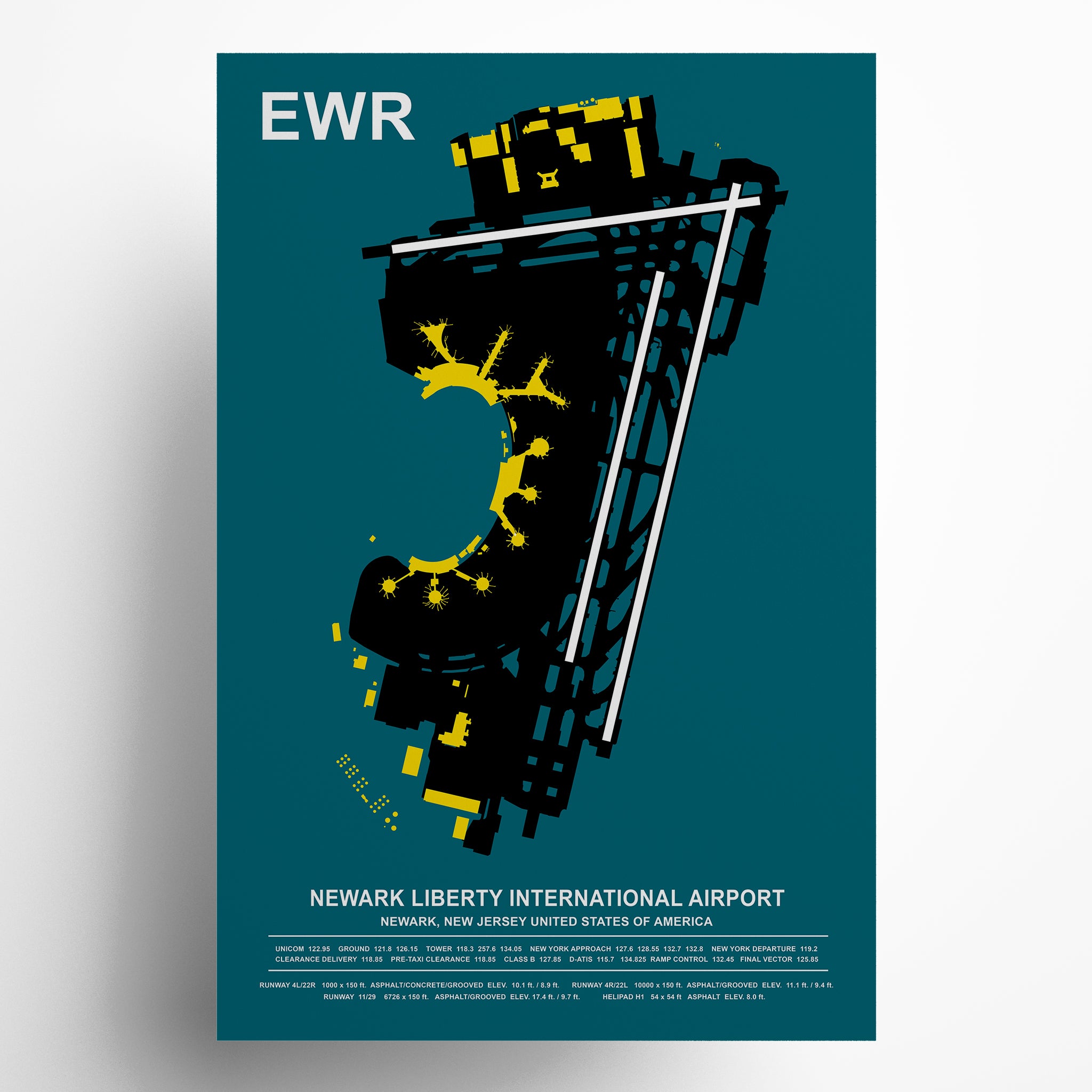 KEWR Newark Liberty International Airport Art Print