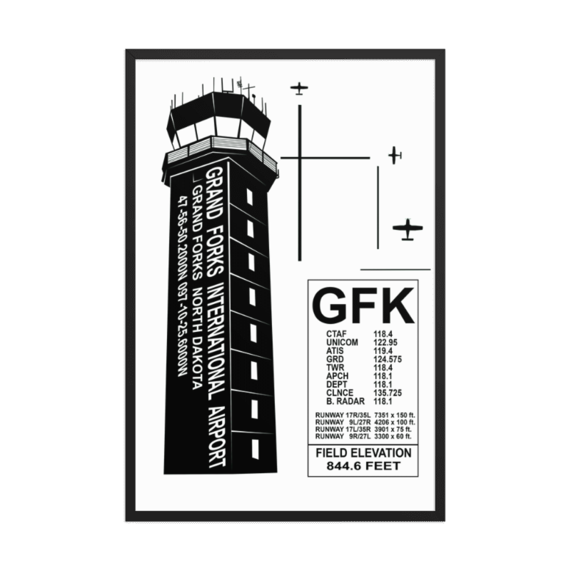 KGFK Grand Forks International Airport North Dakota Airport Art Print