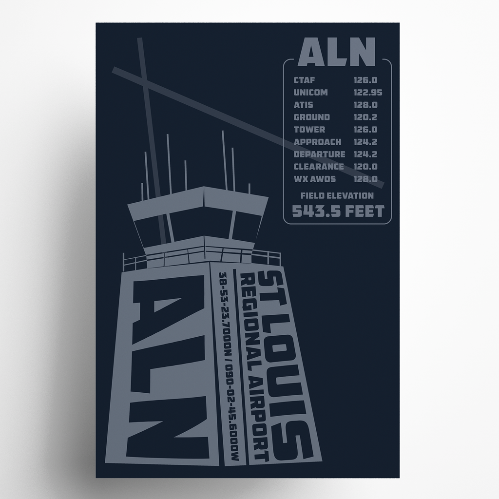 KALN St Louis Regional Airport ATC Tower Print