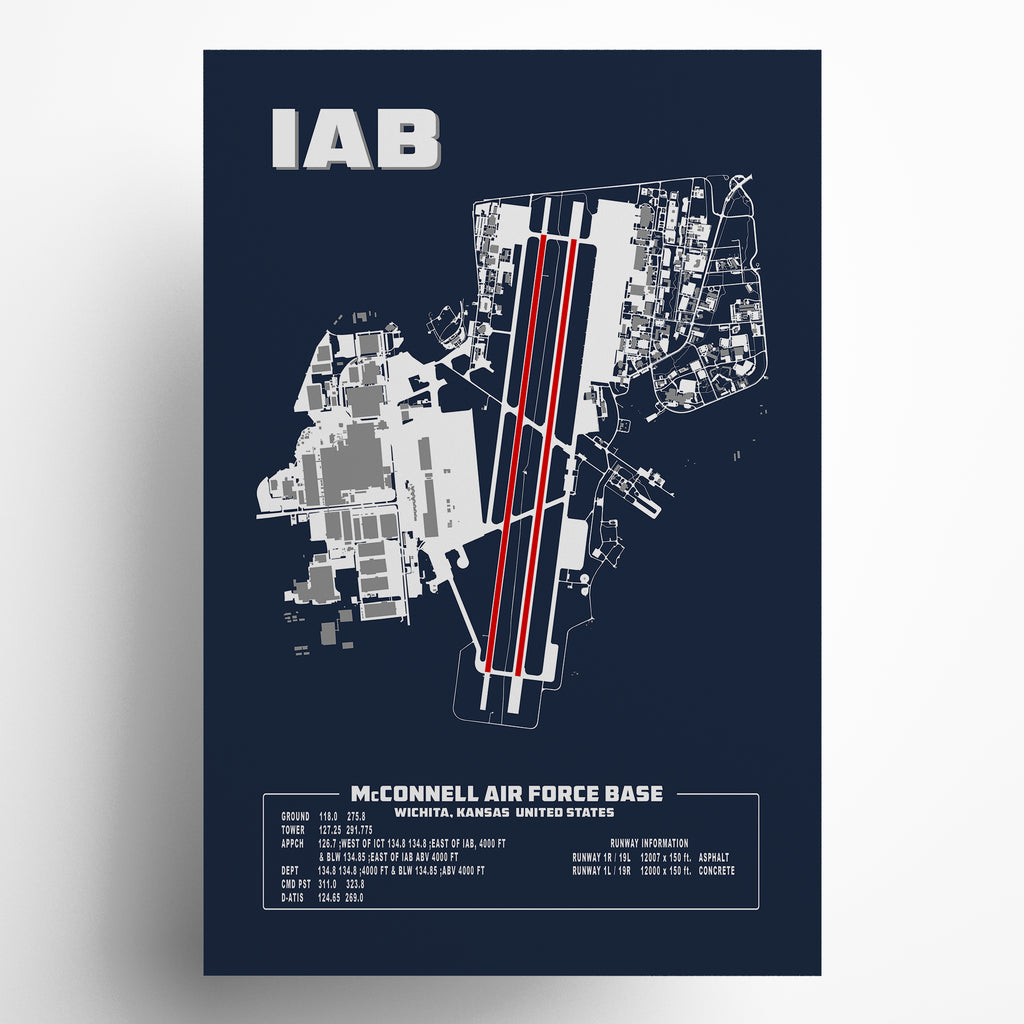 KIAB McConnell Air Force Base Airport Art Print