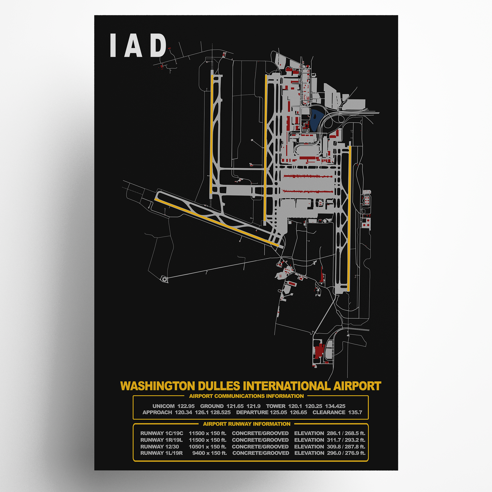 IAD Washington Dulles International Airport Art Print