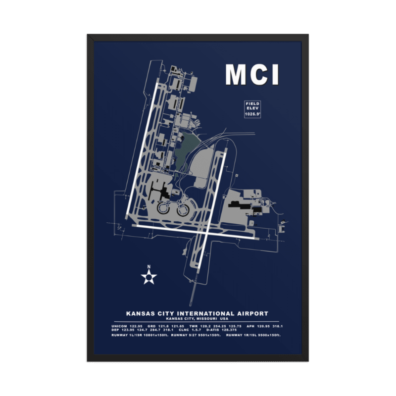 KMCI Kansas City International Airport Art Print