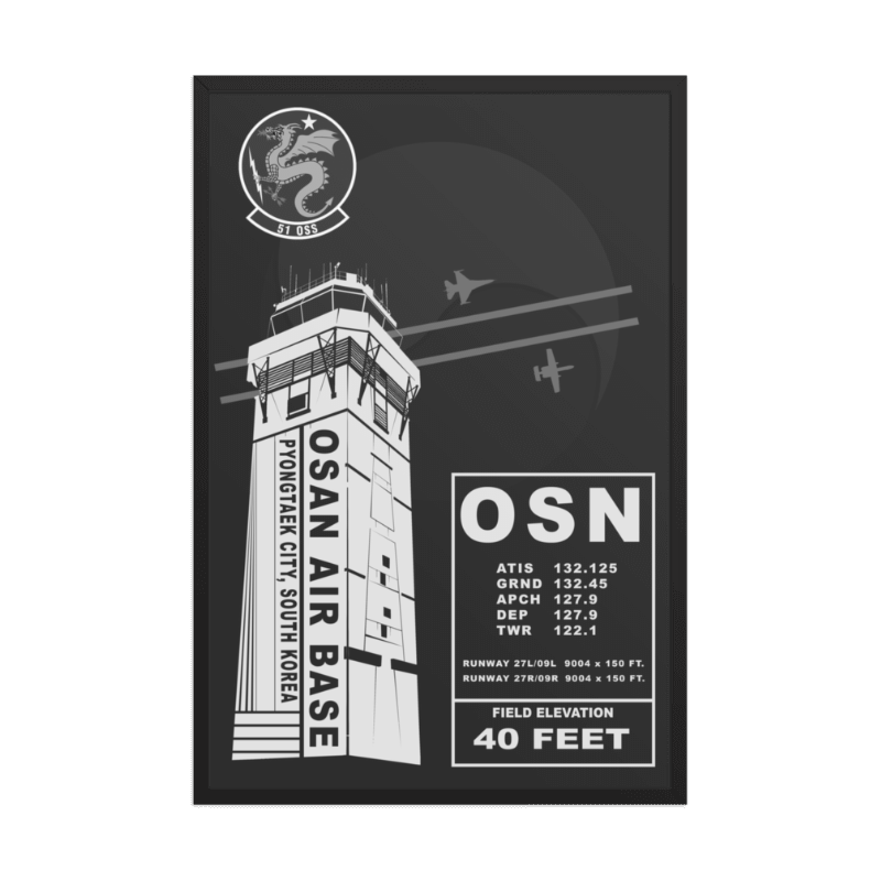 OSN Osan Air Base South Korea ATC Tower Art Print