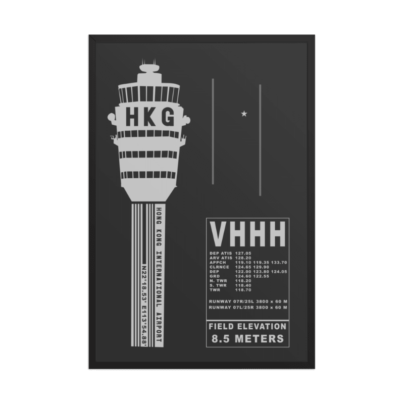 VHHH Hong Kong Airport ATC Tower Print